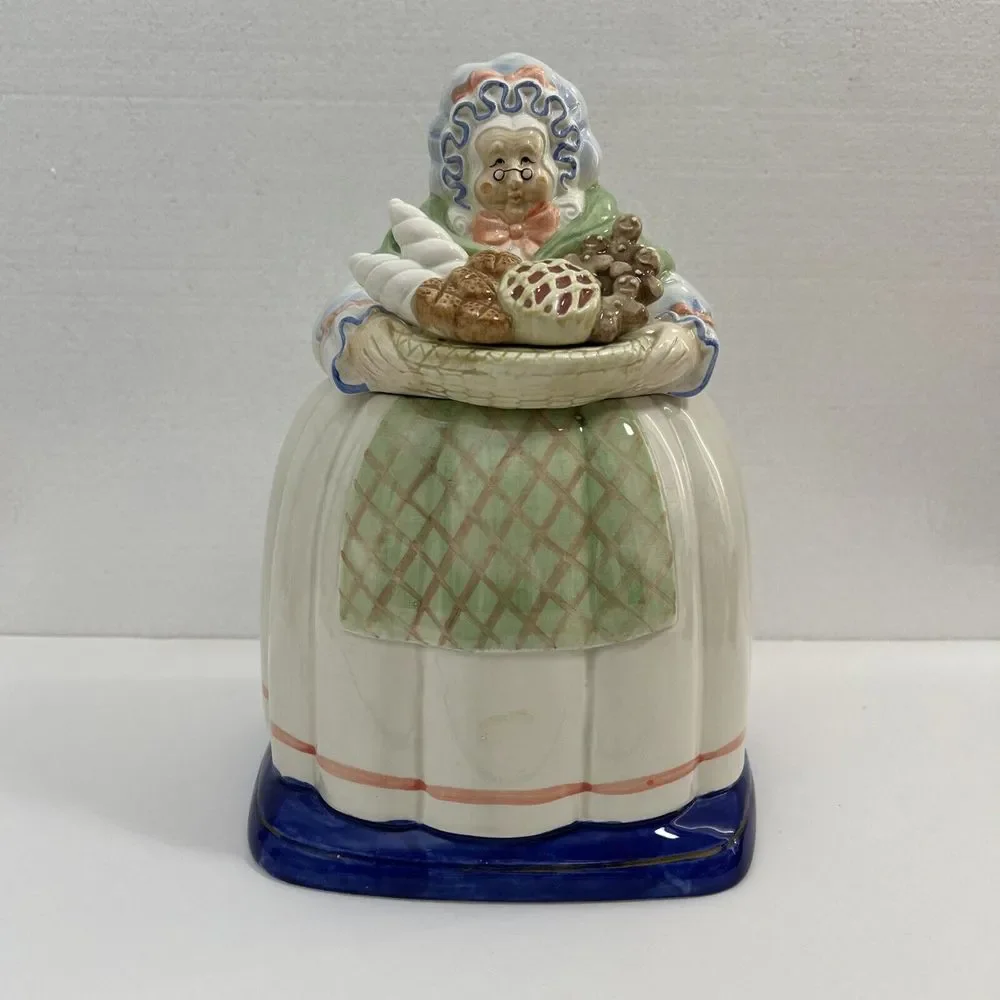 Vintage Fitz & Floyd Ceramic Grandma Granny Baker‎ Cookie Jar 11